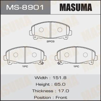 MASUMA MS-8901 - Kit ganasce freno autozon.pro