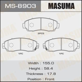 MASUMA MS-8903 - Kit ganasce freno autozon.pro