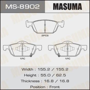 MASUMA MS-8902 - Kit ganasce freno autozon.pro