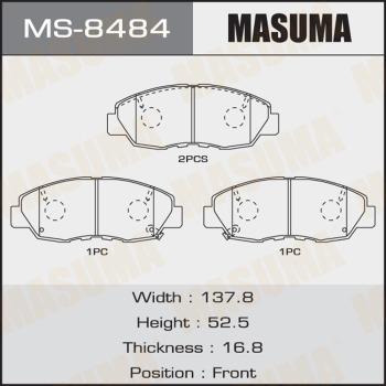 MASUMA MS-8484 - Kit ganasce freno autozon.pro