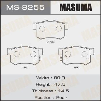 MASUMA MS-8255 - Kit ganasce freno autozon.pro