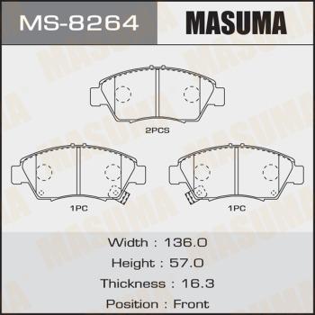 MASUMA MS-8264 - Kit pastiglie freno, Freno a disco autozon.pro