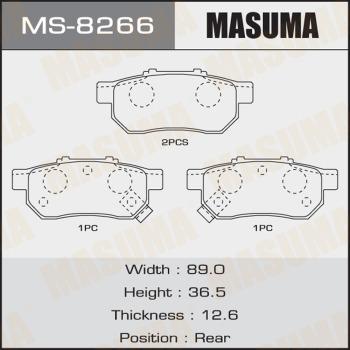 MASUMA MS-8266 - Kit ganasce freno autozon.pro