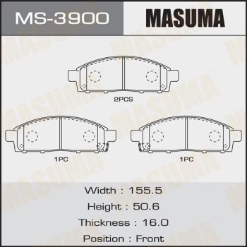 MASUMA MS-3900 - Kit ganasce freno autozon.pro