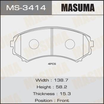 MASUMA MS-3414 - Kit ganasce freno autozon.pro