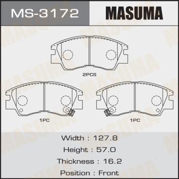 MASUMA MS-3172 - Kit ganasce freno autozon.pro