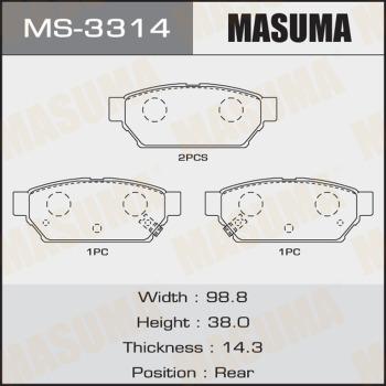 MASUMA MS-3314 - Kit ganasce freno autozon.pro