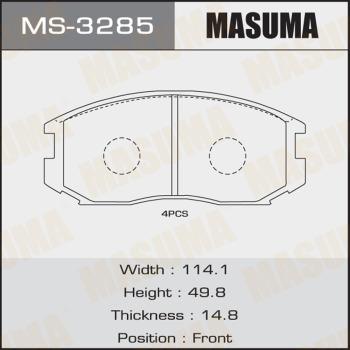 MASUMA MS-3285 - Kit ganasce freno autozon.pro