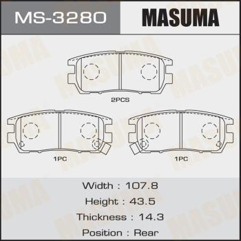 MASUMA MS-3280 - Kit ganasce freno autozon.pro