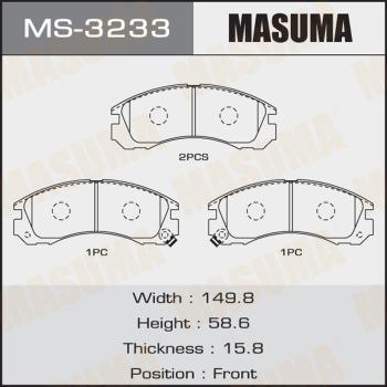 MASUMA MS-3233 - Kit ganasce freno autozon.pro