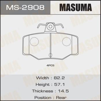 MASUMA MS-2908 - Kit ganasce freno autozon.pro