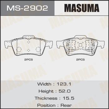 MASUMA MS-2902 - Kit ganasce freno autozon.pro