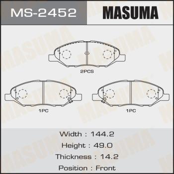 MASUMA MS-2452 - Kit ganasce freno autozon.pro