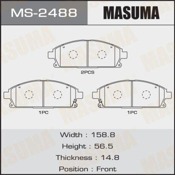 MASUMA MS-2488 - Kit ganasce freno autozon.pro