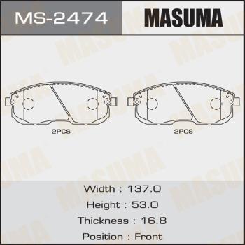 MASUMA MS-2474 - Kit ganasce freno autozon.pro