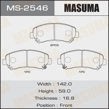 MASUMA MS-2546 - Kit ganasce freno autozon.pro