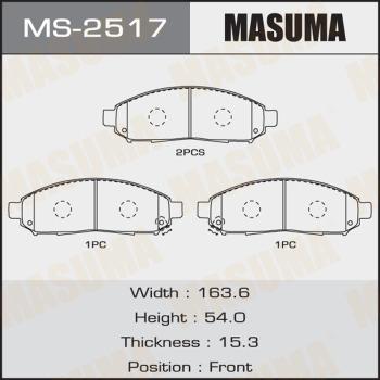 MASUMA MS-2517 - Kit ganasce freno autozon.pro