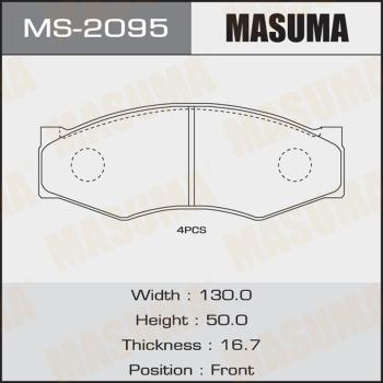 MASUMA MS-2095 - Kit ganasce freno autozon.pro