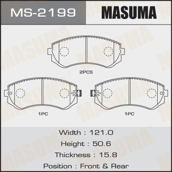 MASUMA MS-2199 - Kit ganasce freno autozon.pro