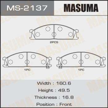 MASUMA MS-2137 - Kit ganasce freno autozon.pro