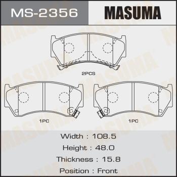 MASUMA MS-2356 - Kit ganasce freno autozon.pro