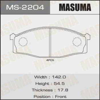 MASUMA MS-2204 - Kit ganasce freno autozon.pro