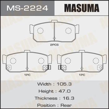 MASUMA MS-2224 - Kit ganasce freno autozon.pro