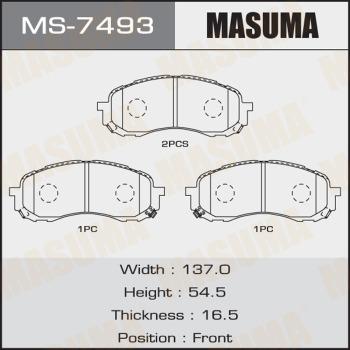 MASUMA MS-7493 - Kit ganasce freno autozon.pro