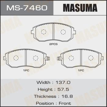 MASUMA MS-7460 - Kit ganasce freno autozon.pro