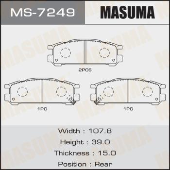 MASUMA MS-7249 - Kit ganasce freno autozon.pro