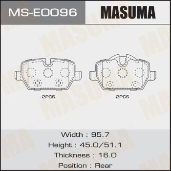 MASUMA MS-E0096 - Kit ganasce freno autozon.pro