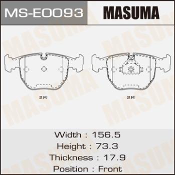 MASUMA MS-E0093 - Kit ganasce freno autozon.pro