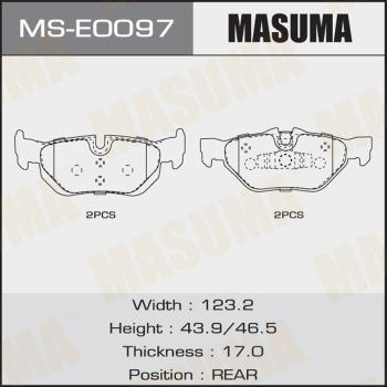 MASUMA MS-E0097 - Kit ganasce freno autozon.pro