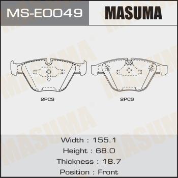 MASUMA MS-E0049 - Kit ganasce freno autozon.pro