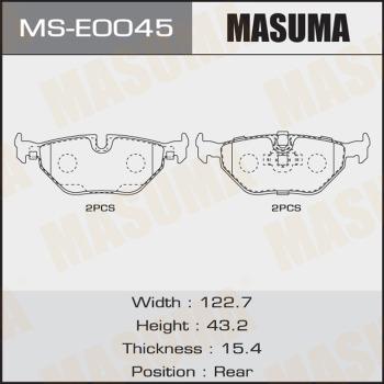 MASUMA MS-E0045 - Kit ganasce freno autozon.pro