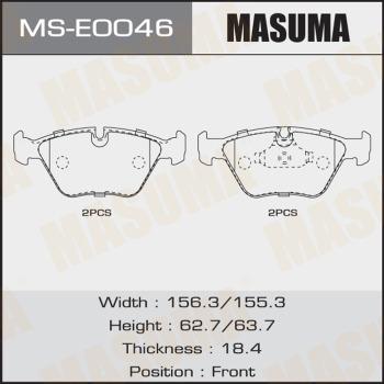 MASUMA MS-E0046 - Kit ganasce freno autozon.pro