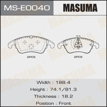 MASUMA MS-E0040 - Kit ganasce freno autozon.pro