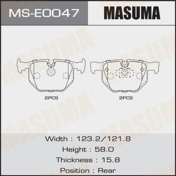 MASUMA MS-E0047 - Kit ganasce freno autozon.pro