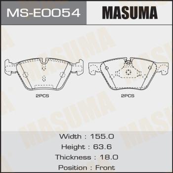 MASUMA MS-E0054 - Kit ganasce freno autozon.pro