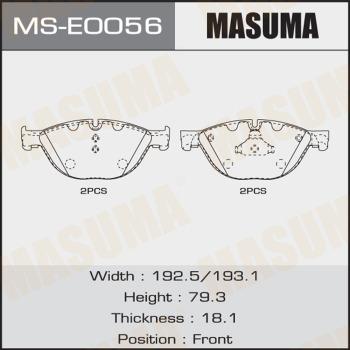 MASUMA MS-E0056 - Kit ganasce freno autozon.pro