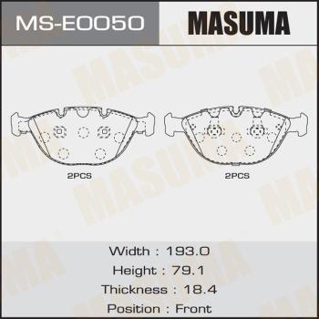 MASUMA MS-E0050 - Kit ganasce freno autozon.pro