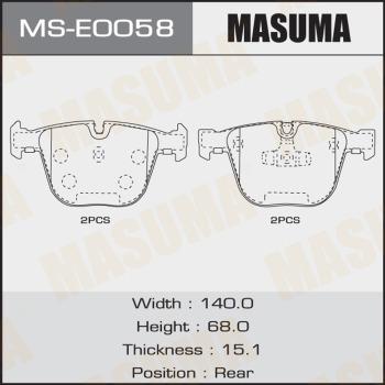 MASUMA MS-E0058 - Kit ganasce freno autozon.pro