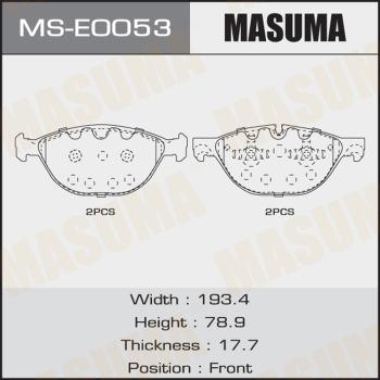 MASUMA MS-E0053 - Kit ganasce freno autozon.pro