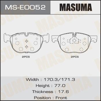 MASUMA MS-E0052 - Kit ganasce freno autozon.pro