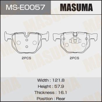 MASUMA MS-E0057 - Kit ganasce freno autozon.pro