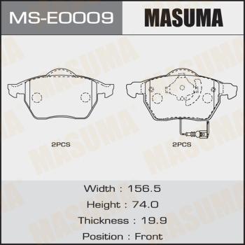 MASUMA MS-E0009 - Kit ganasce freno autozon.pro