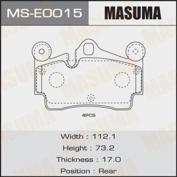 MASUMA MS-E0015 - Kit ganasce freno autozon.pro