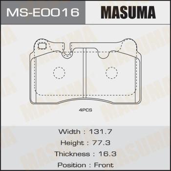 MASUMA MS-E0016 - Kit ganasce freno autozon.pro