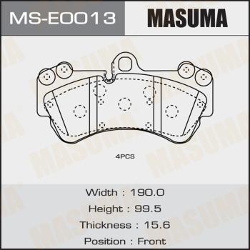 MASUMA MS-E0013 - Kit ganasce freno autozon.pro