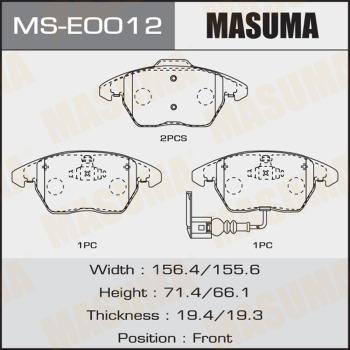 MASUMA MS-E0012 - Kit ganasce freno autozon.pro